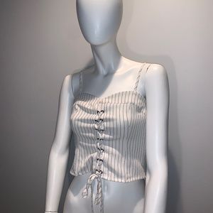 Corset Style Cropped Tank Top